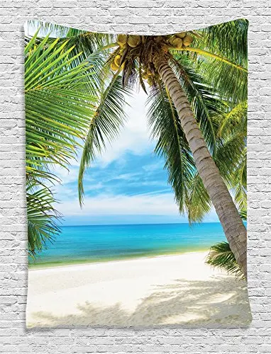 Ocean Decor Tapestry Wall Hanging, Shadow Shade Of A Coconut Palm Tree On White Sand, Bedroom Living Room Dorm Decor
Ocean Decor Tapestry Wall Hanging, Shadow Shade Of A Coconut Palm Tree On White Sand, Bedroom Living Room Dorm Decor