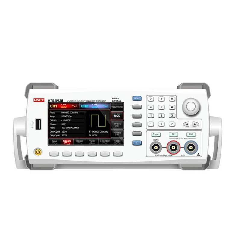 UNI-T UTG2062B Digital Signal Generator Function/Arbitrary Waveform Generator 2 Channels/60MHz/320MS/s
UNI-T UTG2062B Digital Signal Generator Function/Arbitrary Waveform Generator 2 Channels/60MHz/320MS/s