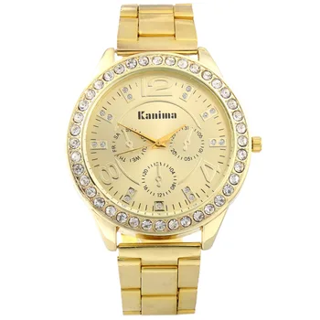 2018 New Brand Kanima Fashion Casual Mens Ladies Quartz Watch Silver Golden stainless Steel Rhinestone Watch Wholesale Chasy
2018 New Brand Kanima Fashion Casual Mens Ladies Quartz Watch Silver Golden stainless Steel Rhinestone Watch Wholesale Chasy