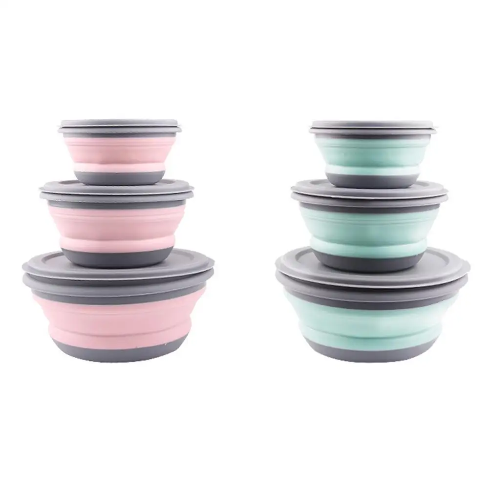 3PCS/set Bowl Sets Silicone Folding Lunch Box Folding Bowl Portable Silicone Folding Bowl Foldable Salad Bowl With Lid Kitchen
3PCS/set Bowl Sets Silicone Folding Lunch Box Folding Bowl Portable Silicone Folding Bowl Foldable Salad Bowl With Lid Kitchen