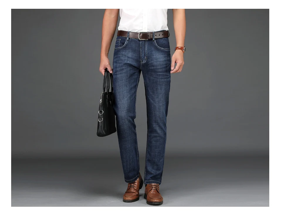NIGRITY Man Jeans 2020 New Fashion Business Casual Denim Pants Men Straight Cut Slight Stretch Trousers Large Size 29-42 4 Color NIGRITY Man Jeans 2020 New Fashion Business Casual Denim Pants Men Straight Cut Slight Stretch Trousers Large Size 29-42 4 Color