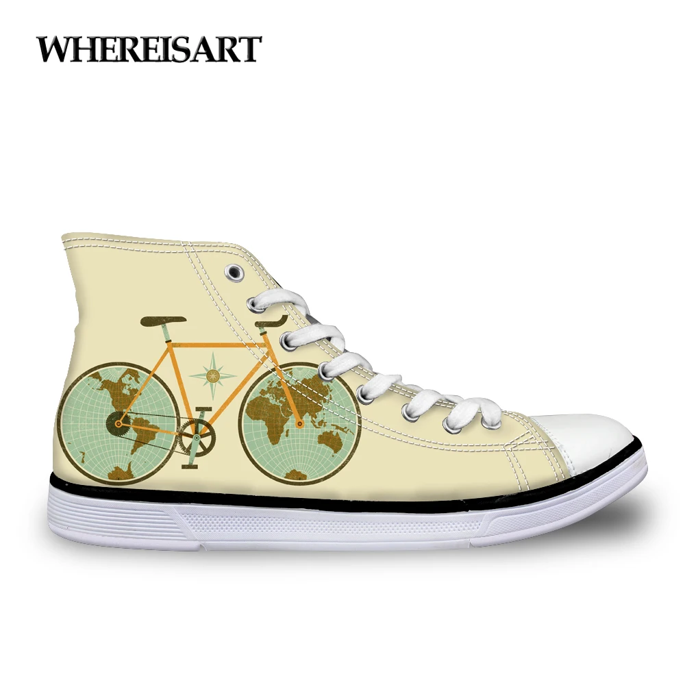 WHEREISART Creative Bicycle Brand Sneakers Women Leisure High Top Women's Canvas Vulcanize Shoes Woman Flats zapatos de mujer
WHEREISART Creative Bicycle Brand Sneakers Women Leisure High Top Women's Canvas Vulcanize Shoes Woman Flats zapatos de mujer