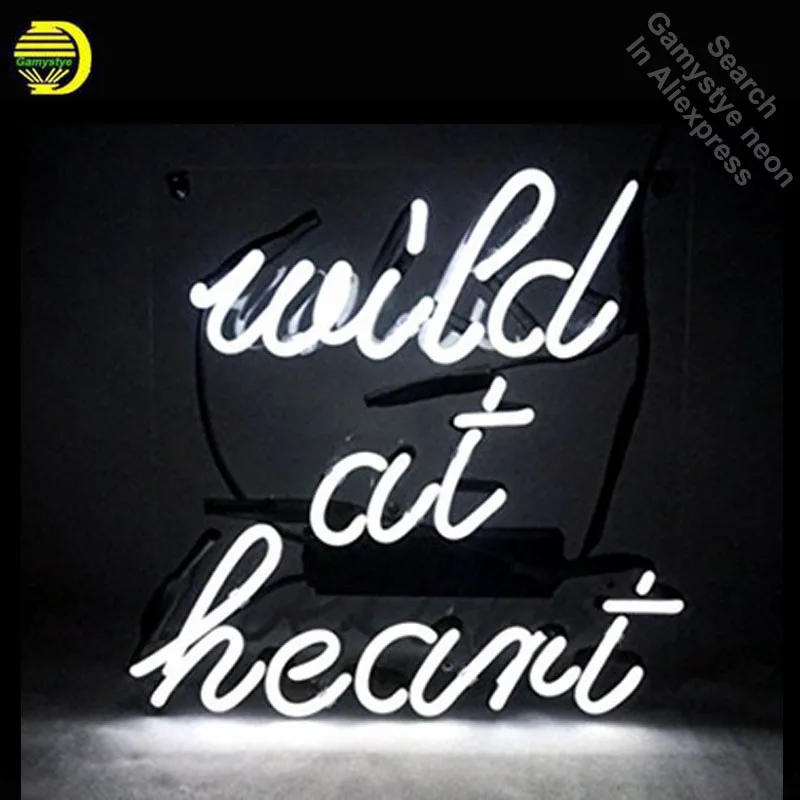 Неоновая вывеска Wild At Heart знак неоновой лампы в трубке из настоящего стекла