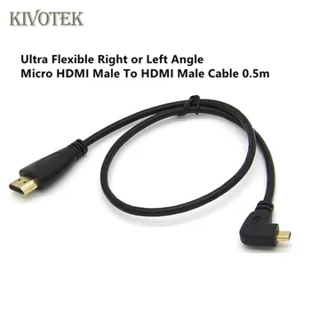 KIVOTEK 2pcs/LotUltra Flexible 90 Angle Left/Right Elbow Micro HDMI Male To hdmi male Cable 0.5m For Mobile phone Tablet PC
KIVOTEK 2pcs/LotUltra Flexible 90 Angle Left/Right Elbow Micro HDMI Male To hdmi male Cable 0.5m For Mobile phone Tablet PC