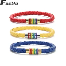 Fostfo Multicolor Leather Rope Braided Bracelets For Women Men Rainbow Magnetic Clasp Adjustable Friendship Bracelets Jewelry
Fostfo Multicolor Leather Rope Braided Bracelets For Women Men Rainbow Magnetic Clasp Adjustable Friendship Bracelets Jewelry