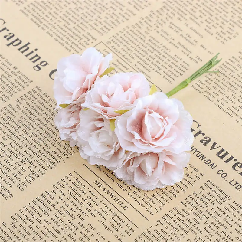 6pcs Mini Silk Artificial Rose Flowers Bouquet Wedding Decoration Paper Flower
6pcs Mini Silk Artificial Rose Flowers Bouquet Wedding Decoration Paper Flower