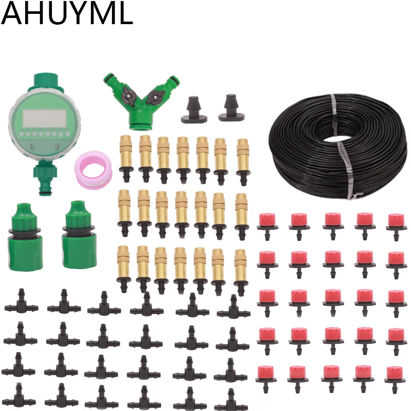 30M Garden DIY Micro Drip Irrigation System Plant Self Automatic Watering Timer Garden Hose Kits With Adjustable Dripper Spray
30M Garden DIY Micro Drip Irrigation System Plant Self Automatic Watering Timer Garden Hose Kits With Adjustable Dripper Spray