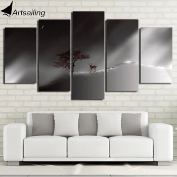 ArtSailing 5 panel wall art on canvas Deer in the Moon Modular large canvas wall art print 2018 new dropshipping NY-7693C
ArtSailing 5 panel wall art on canvas Deer in the Moon Modular large canvas wall art print 2018 new dropshipping NY-7693C