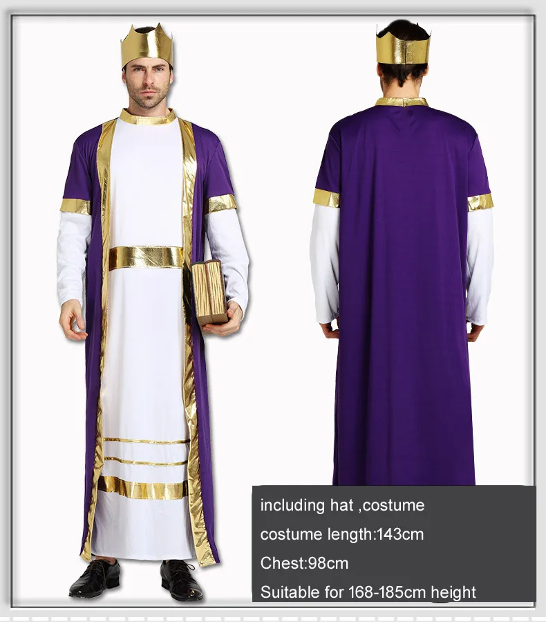 Halloween cosplay adult Egypt kigurumi Roman Prince King crown Costume Greek emperor clothing Arabian king robe clothes for men
Halloween cosplay adult Egypt kigurumi Roman Prince King crown Costume Greek emperor clothing Arabian king robe clothes for men