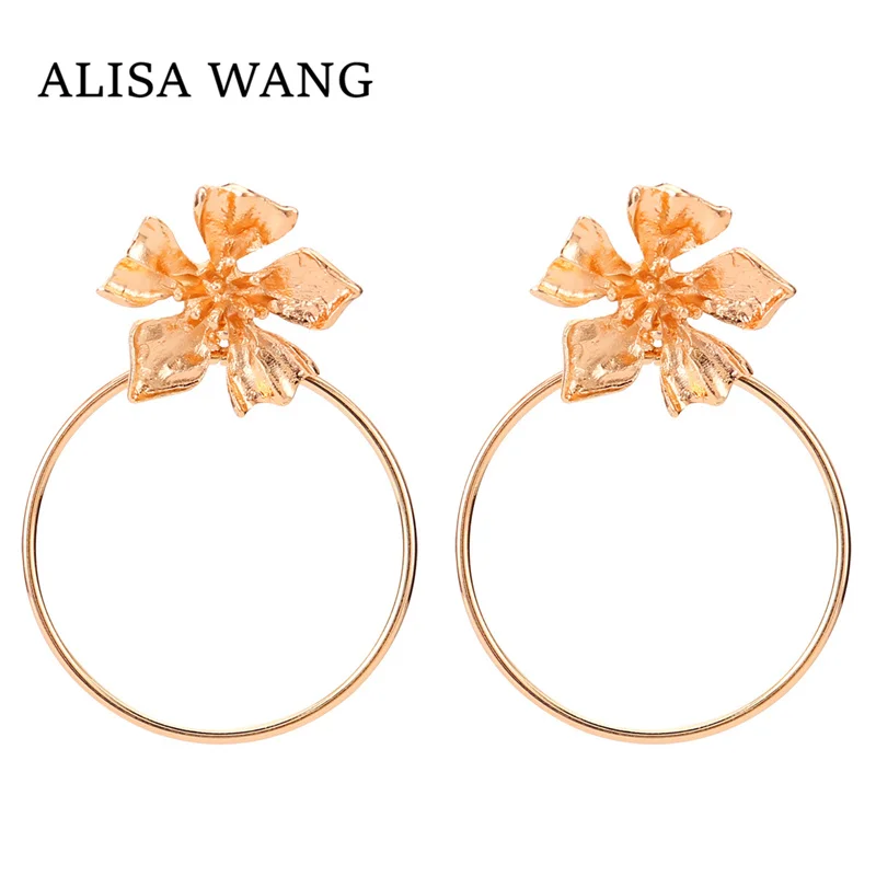 Fashion Gold Color Metal Flower Earrings For Women Punk Hyperbole Large Round Circle Earring Statement Korean Jewelry 2019 New
Fashion Gold Color Metal Flower Earrings For Women Punk Hyperbole Large Round Circle Earring Statement Korean Jewelry 2019 New