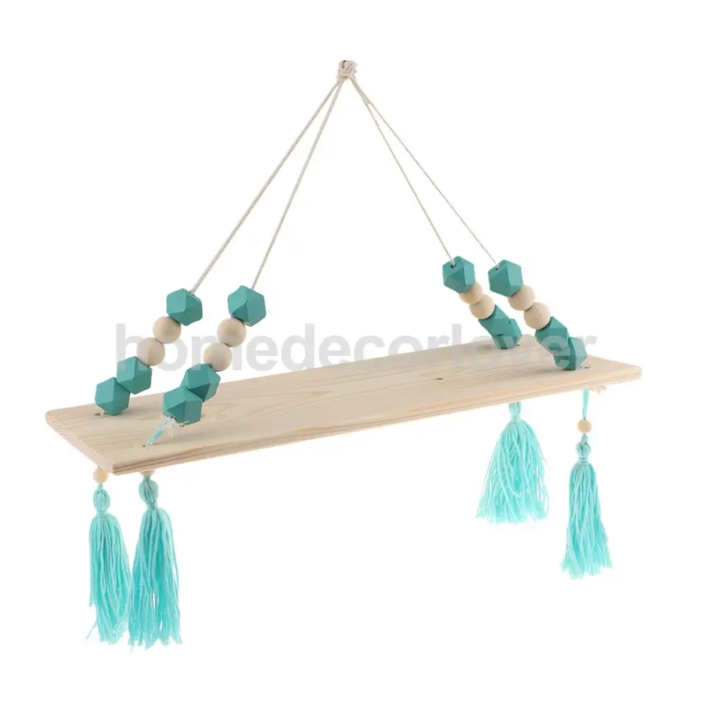 Wall Hanging Wooden Shelves Floating Wall Shelf Home Decor Baby Kids Room Storage Holder Hanger