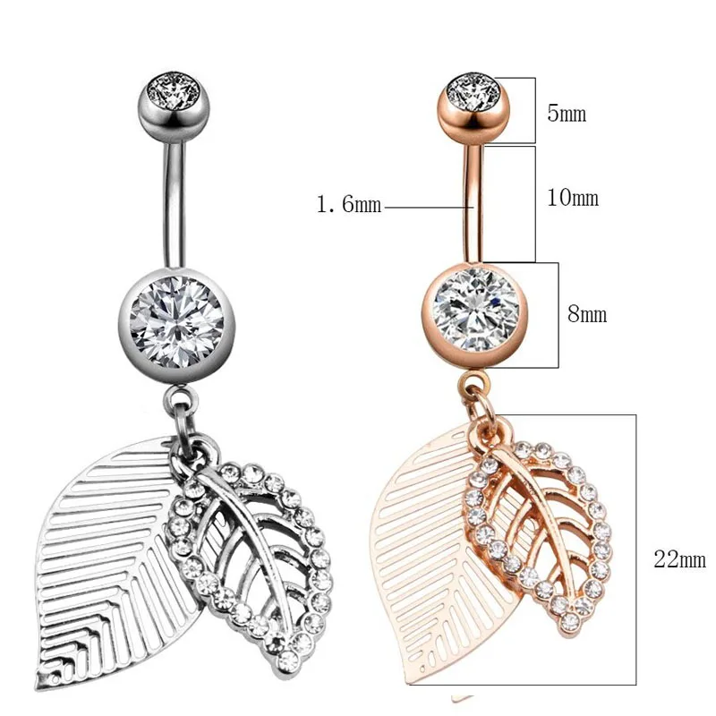 New 1PC Piercings Crystal Leaves Style Navel Piercings Belly Button Piercing Dangle Earrings Belly Piercings Sexy Body Jewelry
New 1PC Piercings Crystal Leaves Style Navel Piercings Belly Button Piercing Dangle Earrings Belly Piercings Sexy Body Jewelry