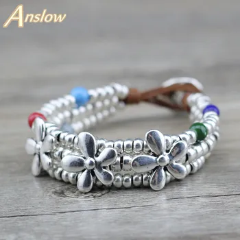 Anslow 2018 New Arrivals Hot Fashion Jewelry Lucky Flowers Handmade DIY Charm Wrap Women Lady Leather Bracelet Gift FLOW0702LB
Anslow 2018 New Arrivals Hot Fashion Jewelry Lucky Flowers Handmade DIY Charm Wrap Women Lady Leather Bracelet Gift FLOW0702LB