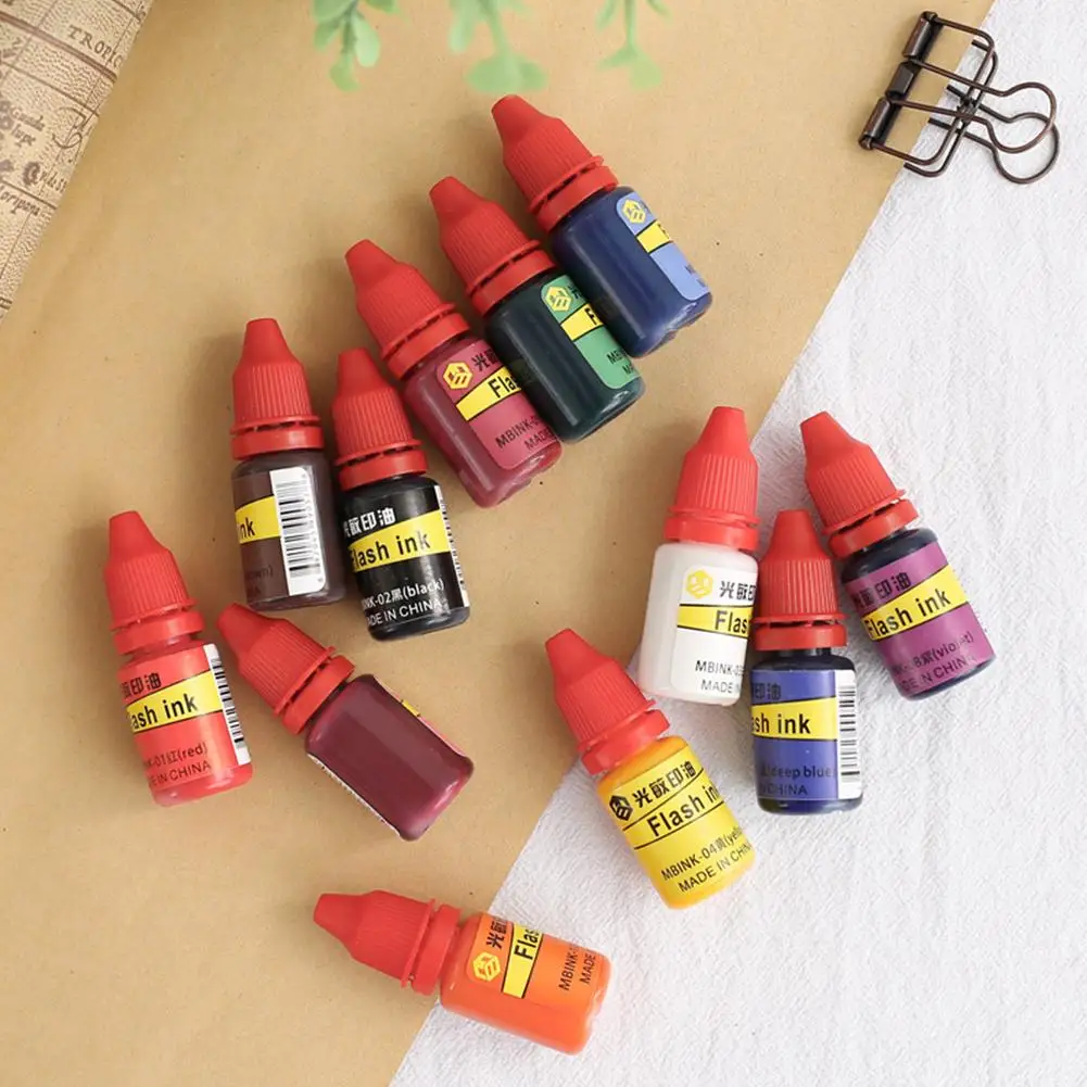 10ml Photosensitive Ink Flashing Ink Photosensitive Seal Special Ink DIY Hand Account Decorative Ink 12 Color Optional
10ml Photosensitive Ink Flashing Ink Photosensitive Seal Special Ink DIY Hand Account Decorative Ink 12 Color Optional