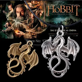 New The Hobbit2 The Desolation of Smaug Dragon Pendant Necklace For Men Antique Silver And Antique Bronze Color 20pcs/lot
New The Hobbit2 The Desolation of Smaug Dragon Pendant Necklace For Men Antique Silver And Antique Bronze Color 20pcs/lot