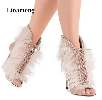 New Design Ankle Boots Pointed Cross-tied Further And Bling Bling Crystal Boots Peep Toe Spring Autumn Thin Heels Women Boots
New Design Ankle Boots Pointed Cross-tied Further And Bling Bling Crystal Boots Peep Toe Spring Autumn Thin Heels Women Boots