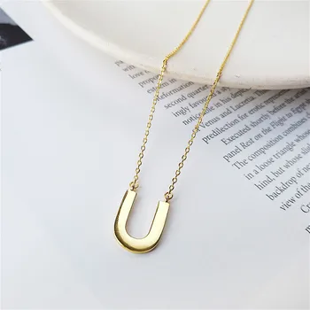 Flyleaf U-shaped Horseshoe 18k Gold Necklaces & Pendants Real 925 Sterling Silver Necklace For Women Fashion Chain Fine Jewelry
Flyleaf U-shaped Horseshoe 18k Gold Necklaces & Pendants Real 925 Sterling Silver Necklace For Women Fashion Chain Fine Jewelry