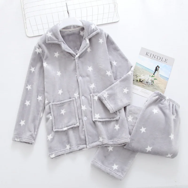 JINUO winter long sleeve warm flannel pajamas sets high quality sleepwear simple pyjamas
JINUO winter long sleeve warm flannel pajamas sets high quality sleepwear simple pyjamas