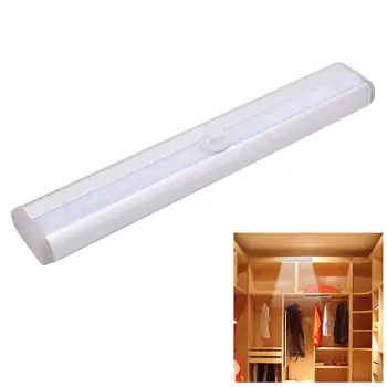 10 LED Infrared Motion Detector Wireless Sensor Lighting Closet Night Battery Lamp Cabinet Wardrobe Light
10 LED Infrared Motion Detector Wireless Sensor Lighting Closet Night Battery Lamp Cabinet Wardrobe Light