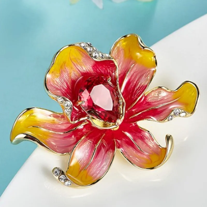 Blucome Enamel Flower Brooches For Women Christmas Gifts AAA Zircon Hiajb Pins Broaches Flower Brooch Bijoux Bridal Accessories
Blucome Enamel Flower Brooches For Women Christmas Gifts AAA Zircon Hiajb Pins Broaches Flower Brooch Bijoux Bridal Accessories