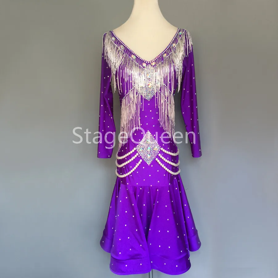 Women Latin Dance Dress Ballroom Performance Skirt Professional Competition Clothing Ladies Practice Clothes Latin Dancewear
Women Latin Dance Dress Ballroom Performance Skirt Professional Competition Clothing Ladies Practice Clothes Latin Dancewear