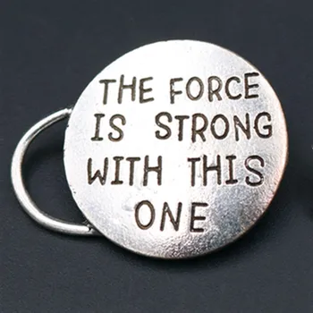 WKOUD 4pcs Silver Color The Force Is Strong With This One Tag Charms Bracelet Keychain DIY Metal Jewelry Alloy Pendant 38*29mm
WKOUD 4pcs Silver Color The Force Is Strong With This One Tag Charms Bracelet Keychain DIY Metal Jewelry Alloy Pendant 38*29mm