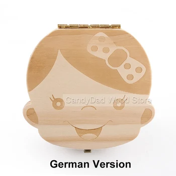 German Version Baby Tooth Box Organizer For Baby Save Milk Teeth Wood Fetal Hair Storage Box Kids Gift C1346T
German Version Baby Tooth Box Organizer For Baby Save Milk Teeth Wood Fetal Hair Storage Box Kids Gift C1346T