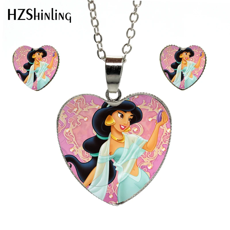 2018 New Fashion Women's Long Heart necklaces and Earrings Jewelry Cabochon Princess Anna Snow Queen Heart Jewelry Set Girls
2018 New Fashion Women's Long Heart necklaces and Earrings Jewelry Cabochon Princess Anna Snow Queen Heart Jewelry Set Girls