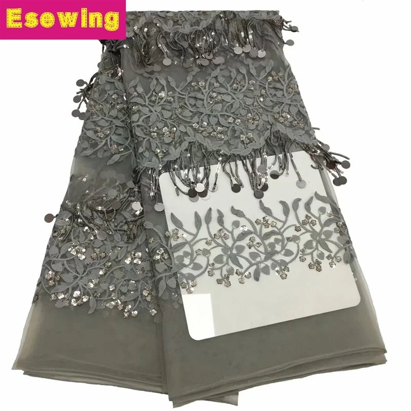 Esewing New Designs African French Lace Fabric High Quality Nigeria French Net Lace 2019 With Sequins For Women Dress Gray
Esewing New Designs African French Lace Fabric High Quality Nigeria French Net Lace 2019 With Sequins For Women Dress Gray