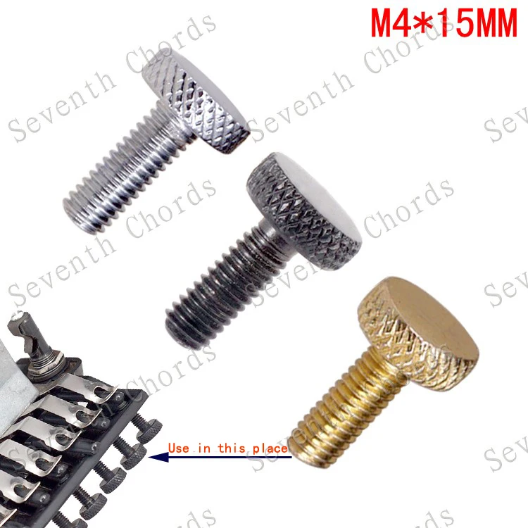 6 Pcs Thread Diameter 4MM, Pitch 0.7MM Tremolo Bridge Fine Tuning Screws For Electric Guitar - Chrome - Black - Gold for choose
6 Pcs Thread Diameter 4MM, Pitch 0.7MM Tremolo Bridge Fine Tuning Screws For Electric Guitar - Chrome - Black - Gold for choose