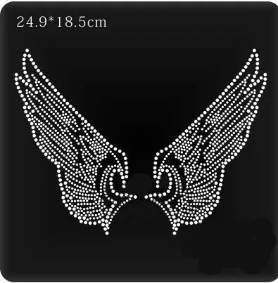 2pcs/lot Angels Wings design stone hot fix rhinestone motif rhinestone iron on transfers designs appliques for shirt
2pcs/lot Angels Wings design stone hot fix rhinestone motif rhinestone iron on transfers designs appliques for shirt