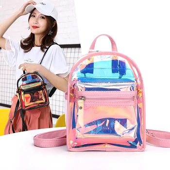 New waterproof Transparent Women Backpack Small Laser School Bag for Teenager girls summer Clear candy Backpack Female M1395
New waterproof Transparent Women Backpack Small Laser School Bag for Teenager girls summer Clear candy Backpack Female M1395