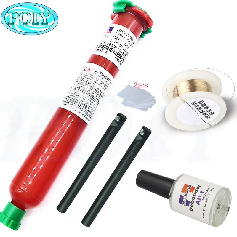 5 in1 tp-2500 LOCA UV glue net 50g with net 20g Glue Remover Dispergator tp 2500 Screen glue Golden Cutting Wire 50M
5 in1 tp-2500 LOCA UV glue net 50g with net 20g Glue Remover Dispergator tp 2500 Screen glue Golden Cutting Wire 50M