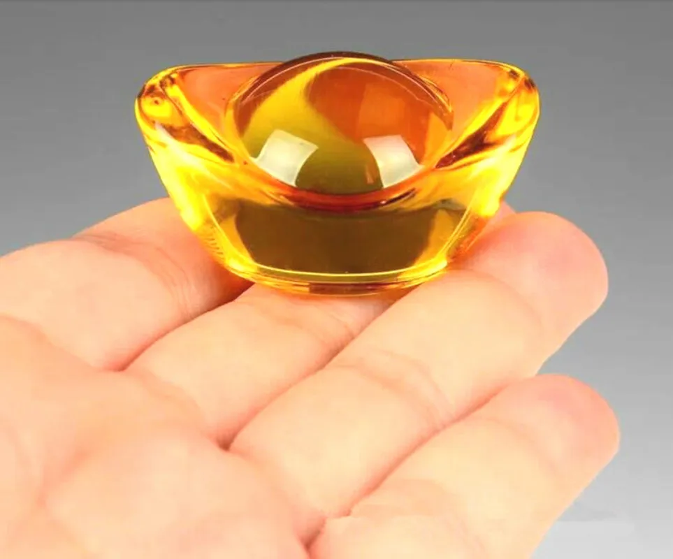 5 Pieces Feng Shui Chinese Yellow Crystal Glass Gold Ingots Paperweight Lucky Home Decoration Family Fashion Gift 25/30/ 35mm
5 Pieces Feng Shui Chinese Yellow Crystal Glass Gold Ingots Paperweight Lucky Home Decoration Family Fashion Gift 25/30/ 35mm