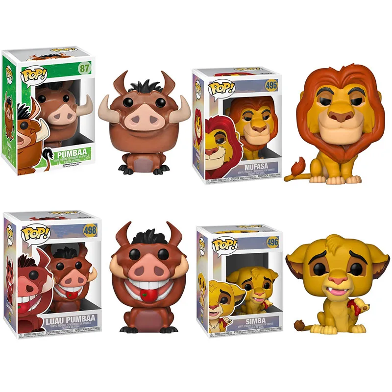 FUNKO POP 10cm Lion King Vinyl Figure 496# SIMBA PUMBAA MUFASA Collection Action Figure Toys Vinyl Doll Toys for Children
FUNKO POP 10cm Lion King Vinyl Figure 496# SIMBA PUMBAA MUFASA Collection Action Figure Toys Vinyl Doll Toys for Children