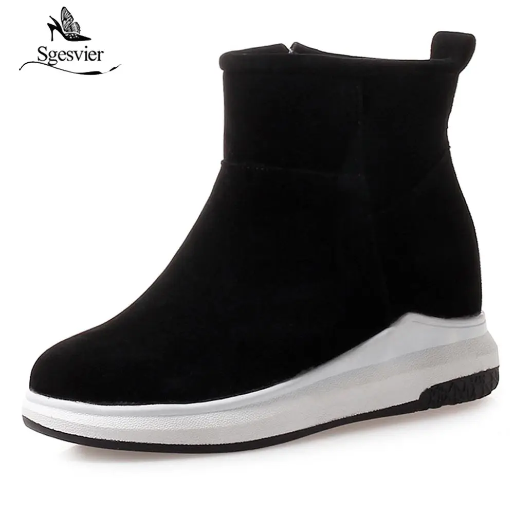 Sgesvier Women boots non-slip winter warm fur ankle snow boots women platform winter casual shoes thick fur botas mujer OX909
Sgesvier Women boots non-slip winter warm fur ankle snow boots women platform winter casual shoes thick fur botas mujer OX909