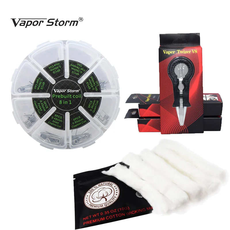 1 Pack Bacon cotton & Multifunction Ceramic Tweezers & Prebuilt Coil Clapton Coil 8 in 1 Heating Wire Coil RDA RBA RDTA Tools
1 Pack Bacon cotton & Multifunction Ceramic Tweezers & Prebuilt Coil Clapton Coil 8 in 1 Heating Wire Coil RDA RBA RDTA Tools