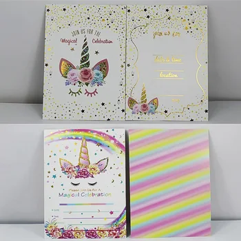 2019 New Gilded Unicorn Design 24pcs Cards+24pcs Envelopes Invitation Card For Birthday Party
2019 New Gilded Unicorn Design 24pcs Cards+24pcs Envelopes Invitation Card For Birthday Party