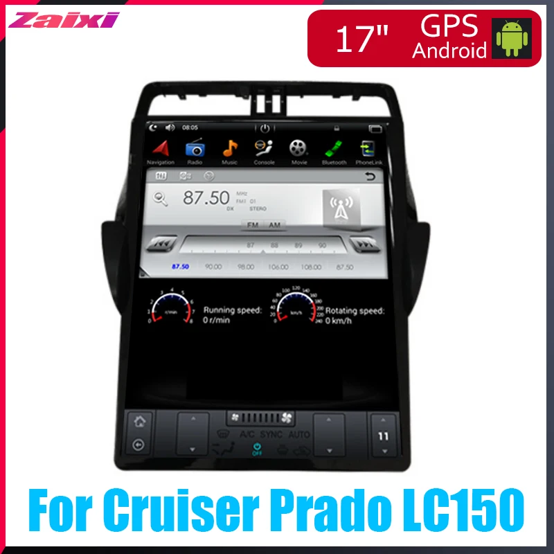 ZaiXi 17" Vertical screen android car gps player in dash for Toyota Land Cruiser Prado LC150 2018~2019 car navigation stereo
ZaiXi 17" Vertical screen android car gps player in dash for Toyota Land Cruiser Prado LC150 2018~2019 car navigation stereo