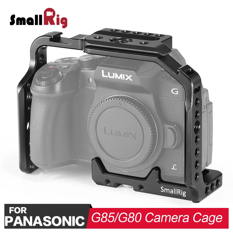 SmallRig DSLR Camera Cage for Panasonic Lumix DMC-G85/G80 Feature with Nato Rail 1/4" &3/8" thread holes for DIY Options 1950
SmallRig DSLR Camera Cage for Panasonic Lumix DMC-G85/G80 Feature with Nato Rail 1/4" &3/8" thread holes for DIY Options 1950