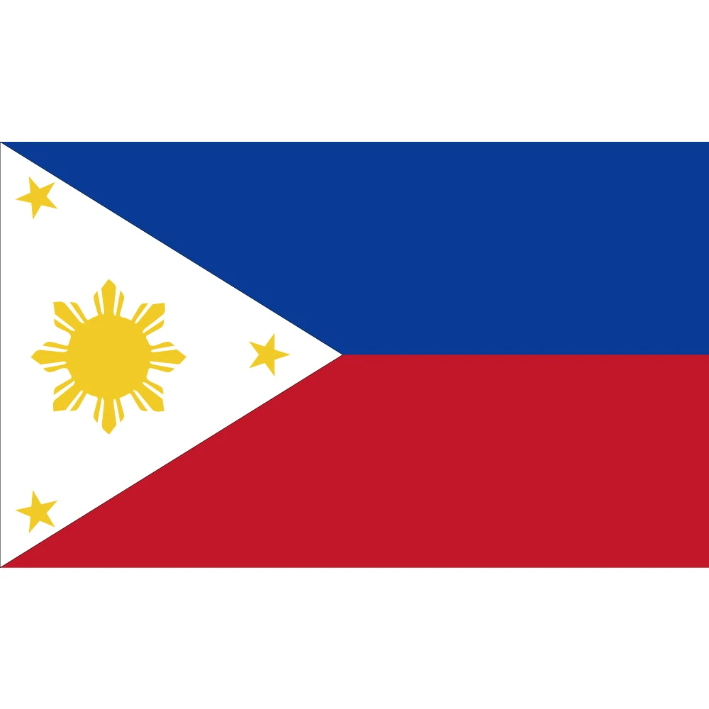 Philippines Flags and Banners 90*150cm (3*5ft) / 60*90cm / 40*60cm Brass Grommets of Decoration 
Philippines Flags and Banners 90*150cm (3*5ft) / 60*90cm / 40*60cm Brass Grommets of Decoration