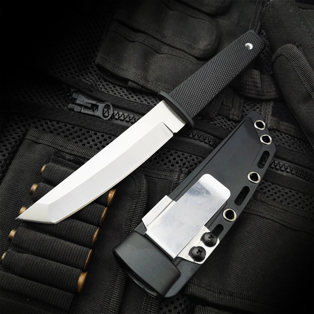 Cold Steel Hunting Fixed Blade Knife 440C Stainless Steel Long Kraton Plastic Handle Outdoor Tactical Knife ABS Sheath
Cold Steel Hunting Fixed Blade Knife 440C Stainless Steel Long Kraton Plastic Handle Outdoor Tactical Knife ABS Sheath