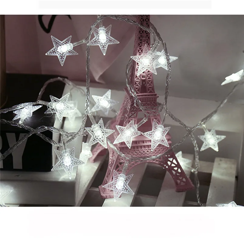4M 40 LED Fairy Lights Crystal Clear Star Fairy String Light Wedding Party Outdoor Lamp Home Decoration Luces De Navidad 20NE2007