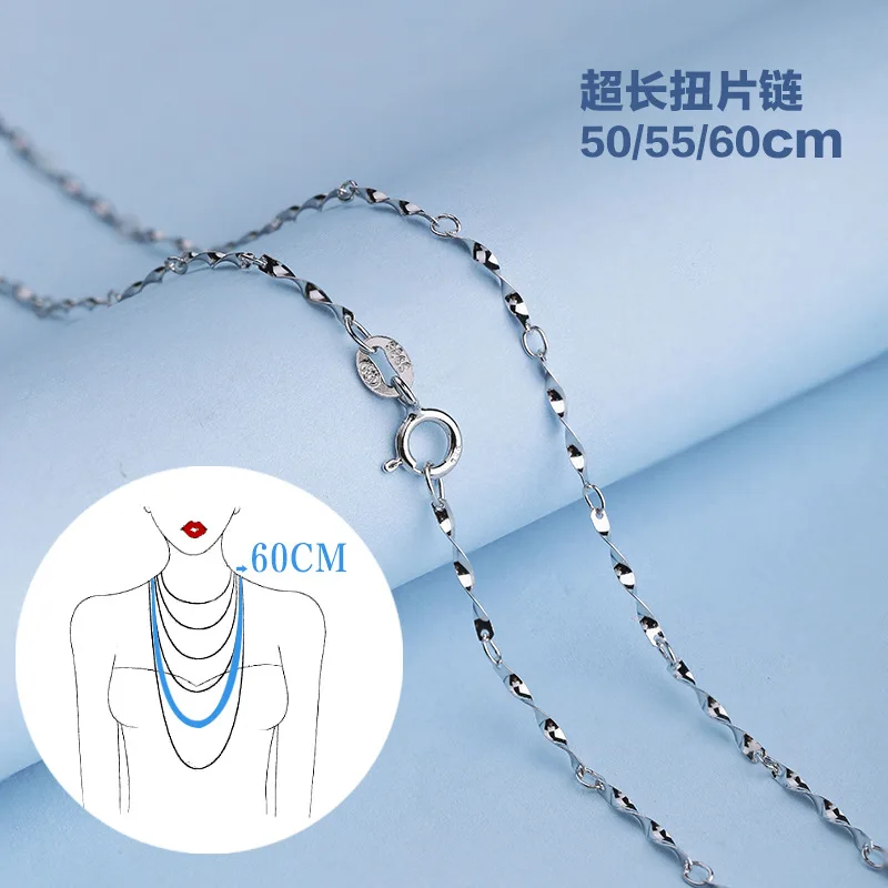 Martick Initial Necklace Real 925 Silver Super Long 50/55/60cm Link Chain Necklace Rose Gold Color Twisted Chain Jewelry GSC17
Martick Initial Necklace Real 925 Silver Super Long 50/55/60cm Link Chain Necklace Rose Gold Color Twisted Chain Jewelry GSC17