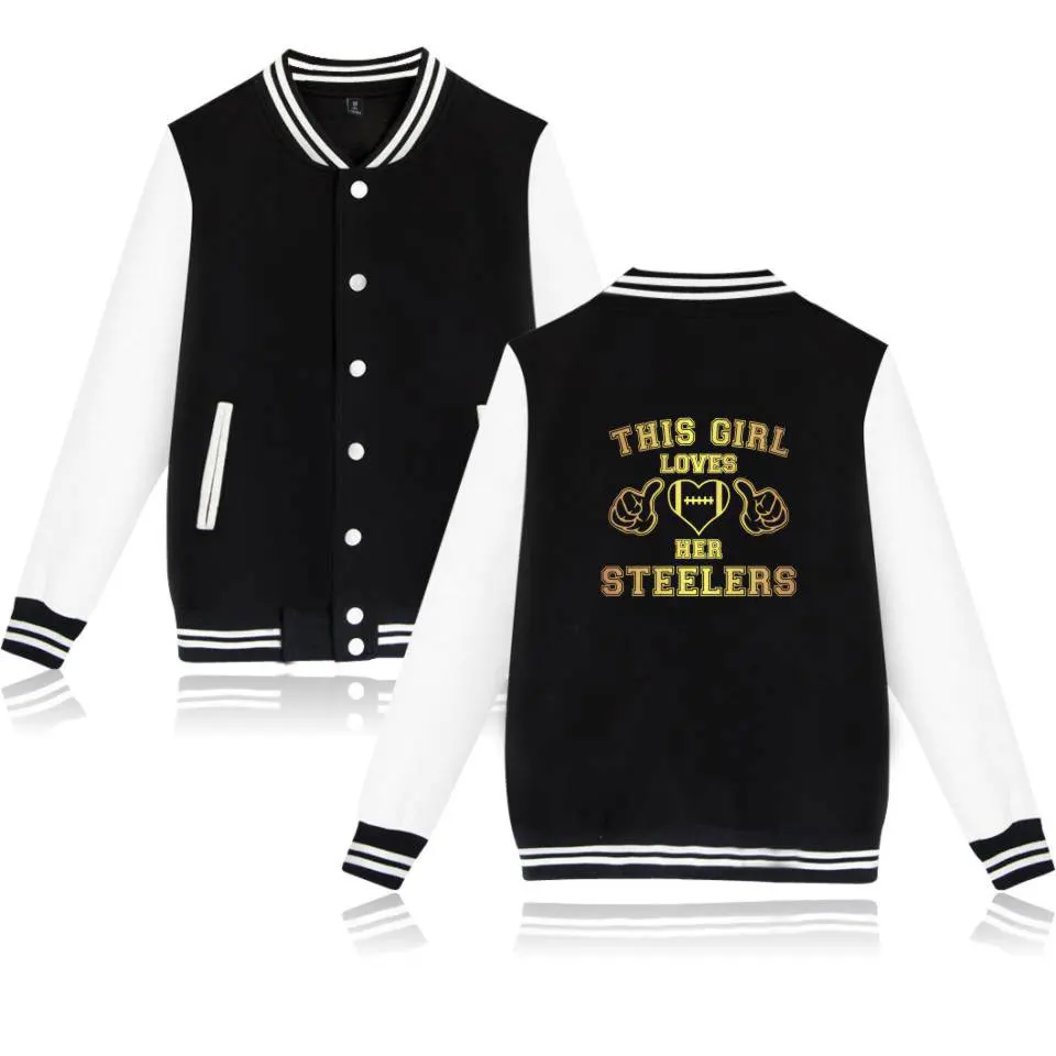 This Loves Her Steelers Jacket Coat Casual Clothing Print This Loves Her Steelers Fashion Baseball Uniform
This Loves Her Steelers Jacket Coat Casual Clothing Print This Loves Her Steelers Fashion Baseball Uniform