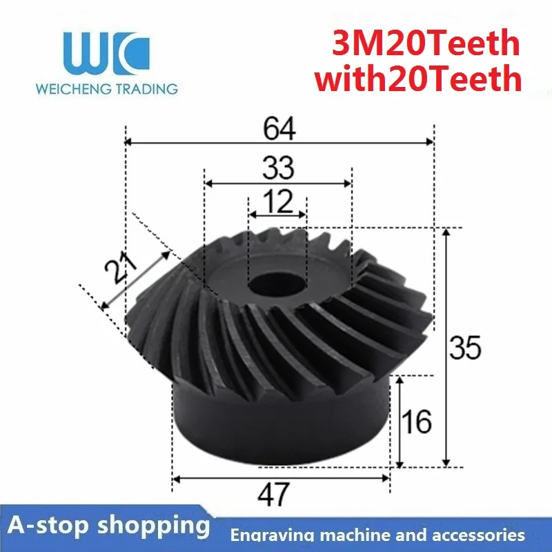 2pc 1:1 Bevel Gear 3 Modulus 20 Teeth + 20 teeth Inner Hole 12mm 90 Degree Drive Commutation carbon Steel Gears
2pc 1:1 Bevel Gear 3 Modulus 20 Teeth + 20 teeth Inner Hole 12mm 90 Degree Drive Commutation carbon Steel Gears