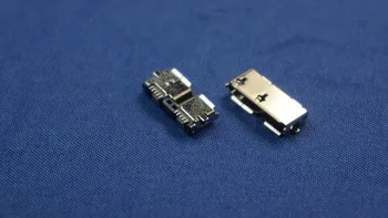 50pcs Micro USB 3.0 Connector receptacle B Type 10 contact 2 port Surface Mount with SMT shield tabs Female right angle
50pcs Micro USB 3.0 Connector receptacle B Type 10 contact 2 port Surface Mount with SMT shield tabs Female right angle