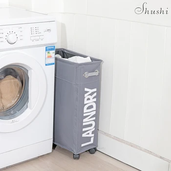 Shushi slim collapsible laundry cart basket toys books sundries storage bucket home small space used dirty cloth laundry hamper
Shushi slim collapsible laundry cart basket toys books sundries storage bucket home small space used dirty cloth laundry hamper