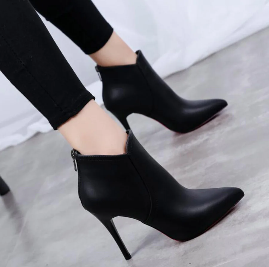 New High-heeled Pointed Stiletto Zipper Versatile Women's Shoes Show Slim and Sexy Balck Solid Color Great High Heels Shoes
New High-heeled Pointed Stiletto Zipper Versatile Women's Shoes Show Slim and Sexy Balck Solid Color Great High Heels Shoes