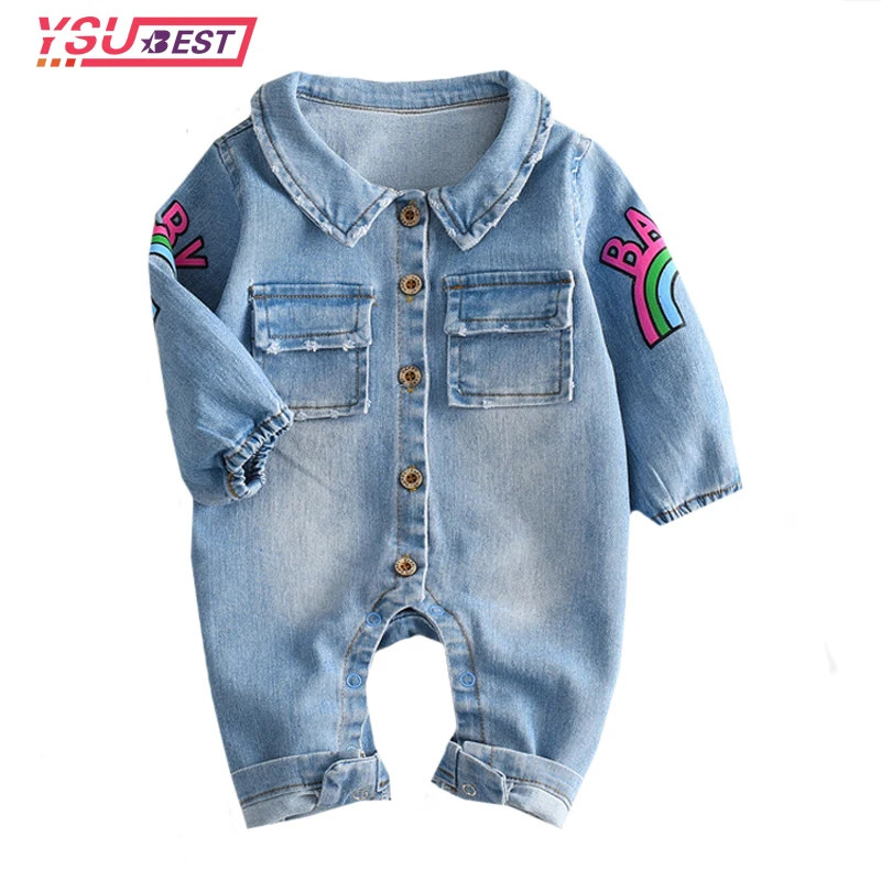 2019 Fashion Jeans Baby One-Pieces Clothes Newborn Jumpsuit Soft Denim Baby Romper Graffiti Cat Babies Boy Girls Costume Cowboy
2019 Fashion Jeans Baby One-Pieces Clothes Newborn Jumpsuit Soft Denim Baby Romper Graffiti Cat Babies Boy Girls Costume Cowboy